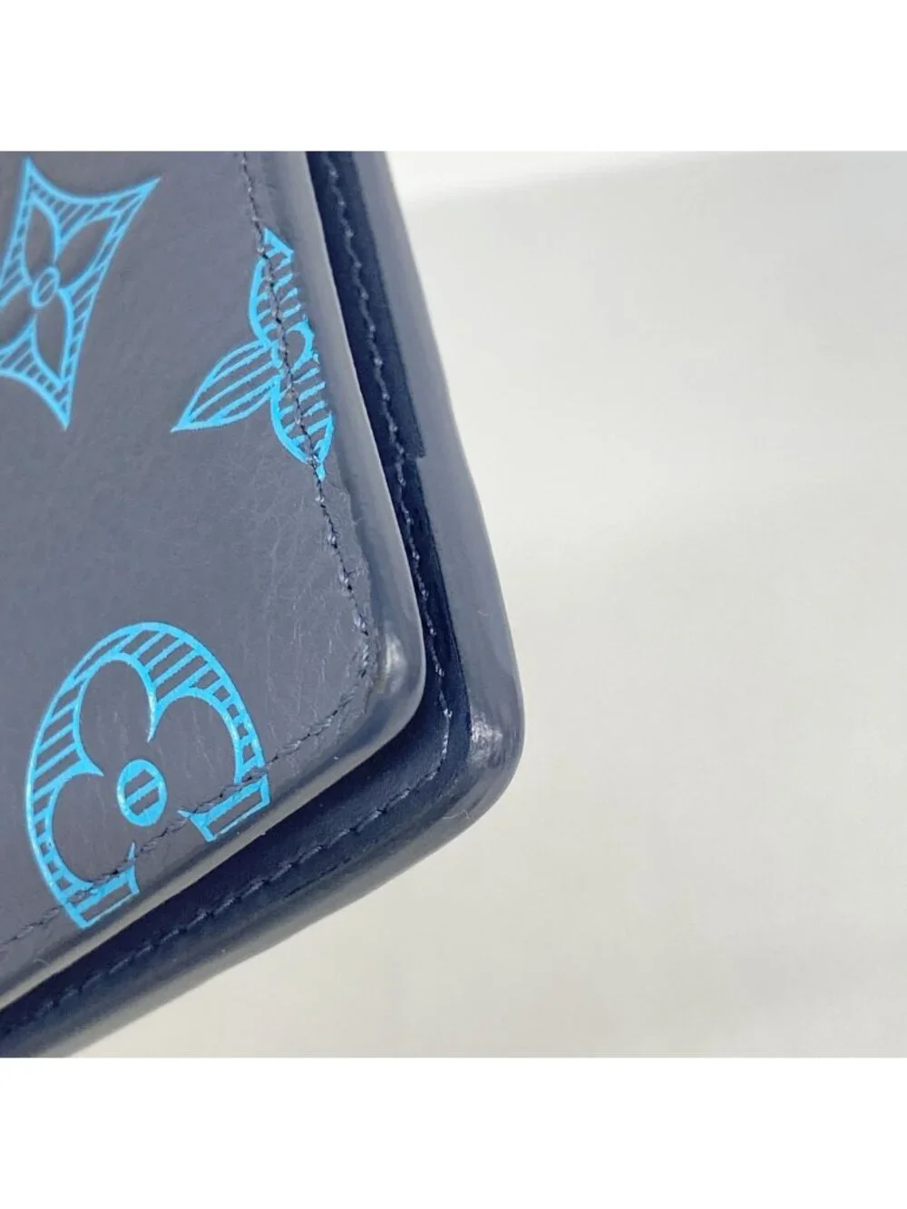 Louis Vuitton Wallet Monogram Shadow Portefeuille Multiple Blue